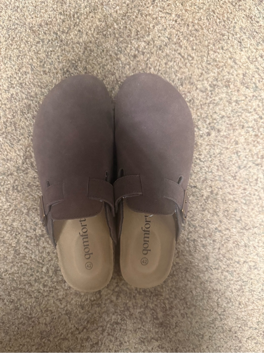 Slip-On Brown Suede Mules
